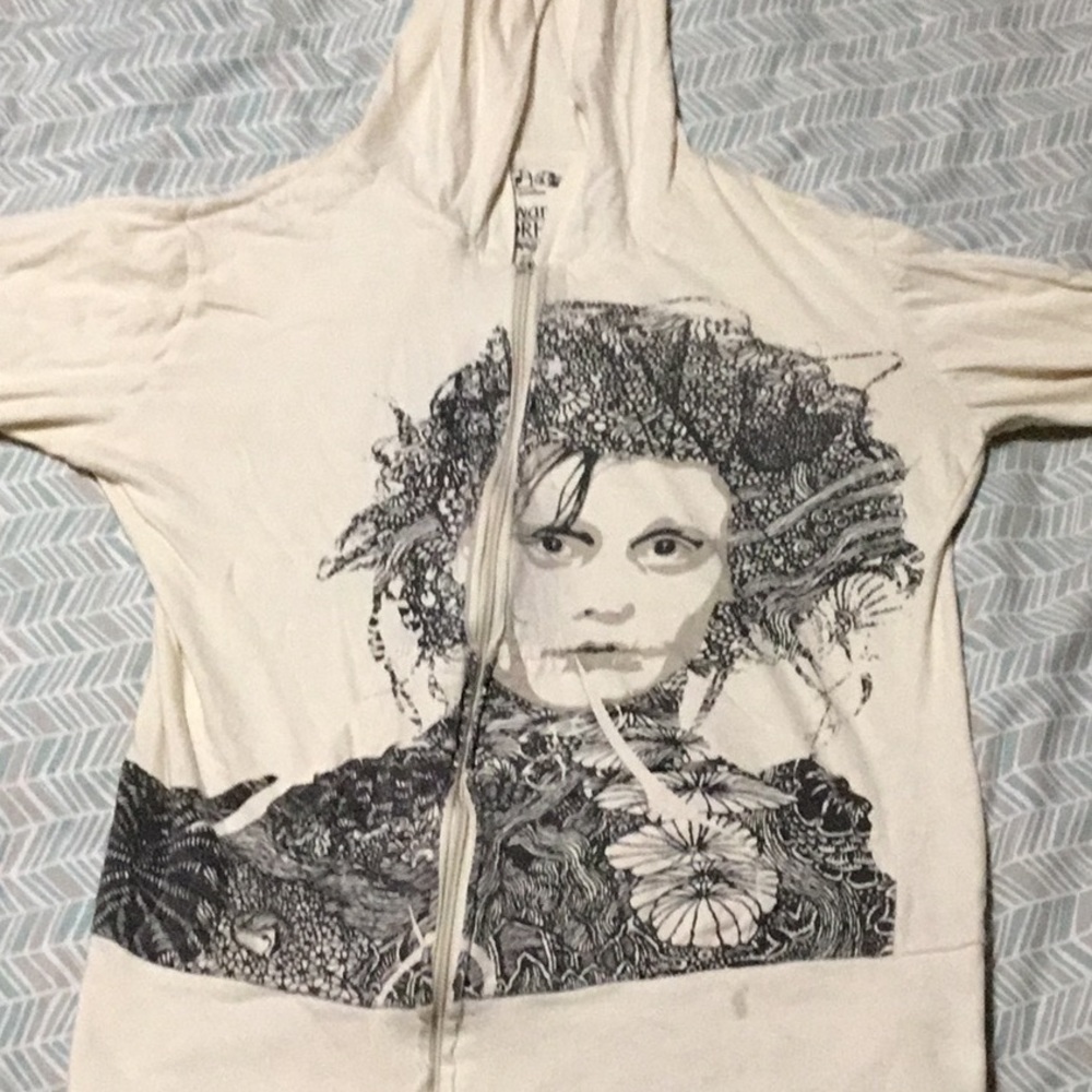 Edward Scissorhands zip up hoodie size medium